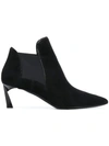 Lanvin Pointed Ankle Boots In Black