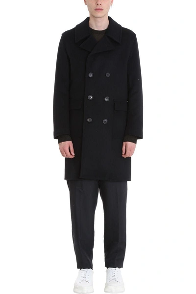 Mackintosh Black Wool Coat