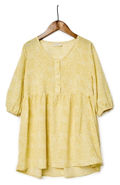 Hayden Girls Kids' Dot Print Tunic Dress In Lemon