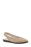 Cliffs By White Mountain Memory Slingback Flat In Beige/ Raffia