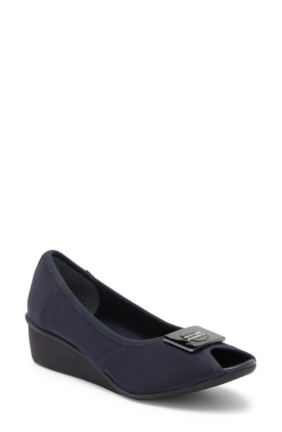 Ros Hommerson Eloise Wedge Pump In Blue