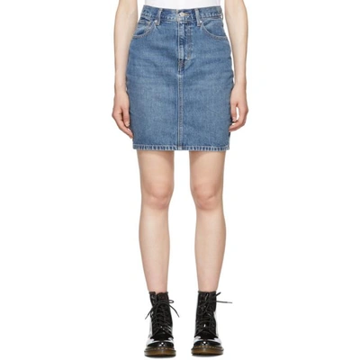 Levi's Levis Blue Mom Miniskirt In Tie The Kno