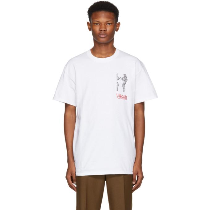 Toga Virilis White Logo Print T Shirt In 01 White Modesens