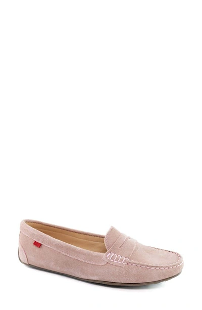 Marc Joseph New York Naples Driving Loafer In Rose Suede