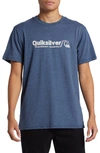 Quiksilver Twinnies Logo T-shirt In Dark Denim Heather