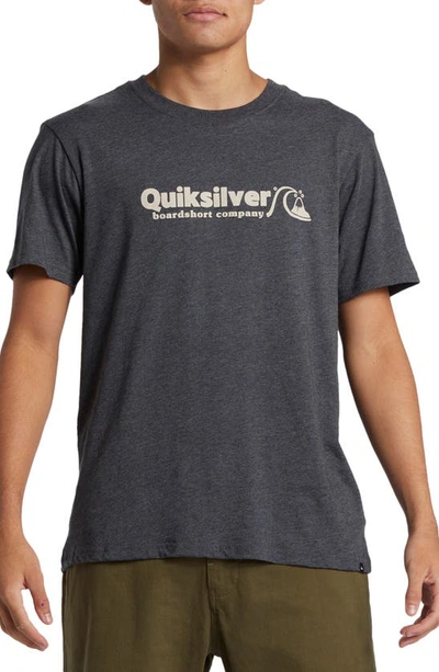 Quiksilver Twinnies Logo T-shirt In Charcoal Heather