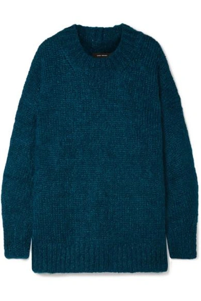 Isabel Marant Idol Mohair-blend Sweater In Petrol