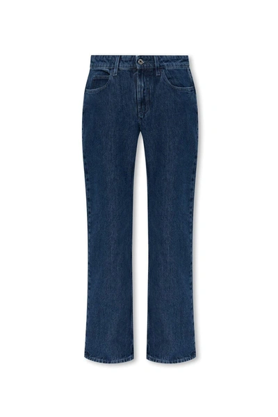 Off-white Straight-leg Jeans In Cobalt Blu