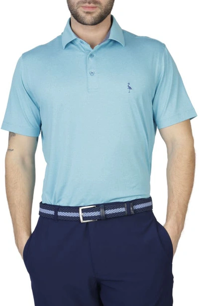 Tailorbyrd Tailored Performance Knit Polo In Aqua Blue
