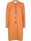 Harris Wharf London Single Breasted Coat In Yellow