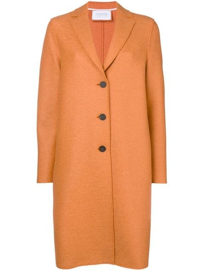 Harris Wharf London Single Breasted Coat In Yellow
