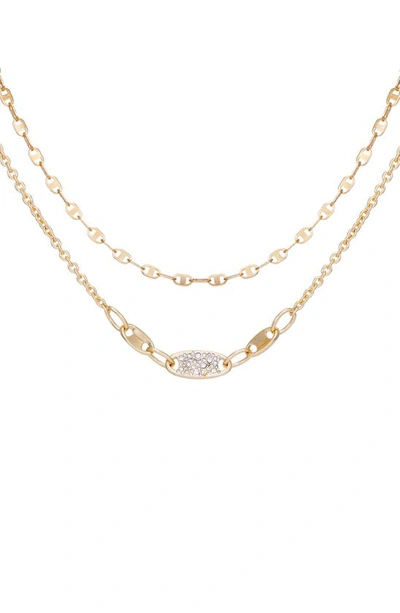 Vince Camuto Mariner Chain Layered Necklace In Gold