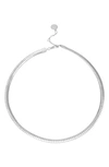 Vince Camuto Snake Chain Collar Necklace In Silver