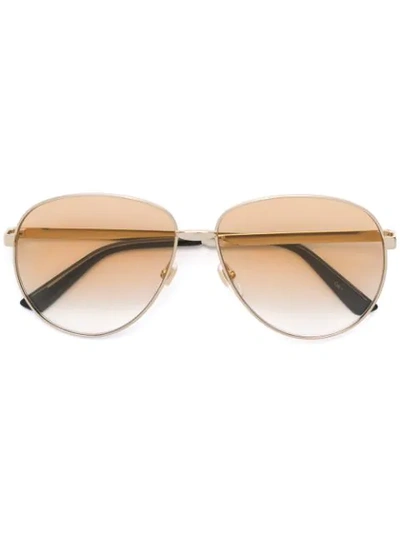 Gucci Eyewear Aviator Frame Sunglasses - Metallic