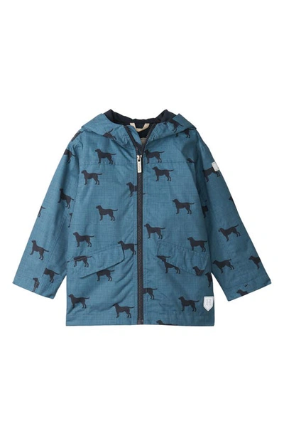 Hatley Kids' Hooded Raincoat In Blue