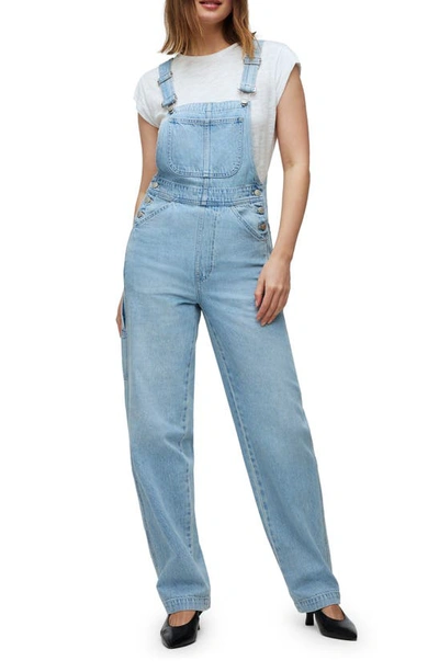 Madewell Oversize Denim Carpenter Dungarees In Collier Wash