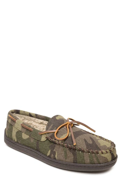 Minnetonka Driving Shoe In Green Camo Print