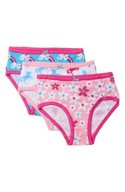 Hatley Kids' Fun Prints 3-pack Assorted Cotton Briefs In Blue