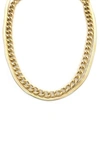 Panacea Layered Chain Necklace In Gold
