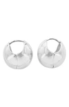 Panacea Bubble Hoop Earrings In Silver