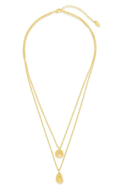 Sterling Forever Aldari Layered Necklace In Gold