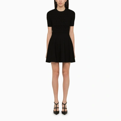 Valentino Black Short Dress With Toile Iconographe Motif
