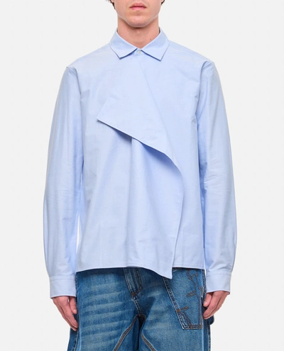 Jw Anderson J.w. Anderson Drape Front Shirt In Clear Blue