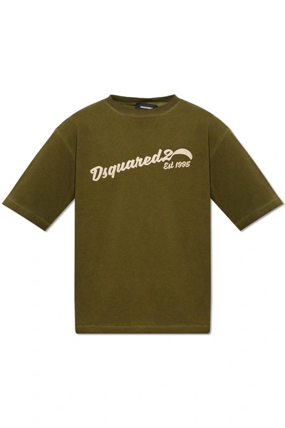 Dsquared2 T-shirt With Logo In Green