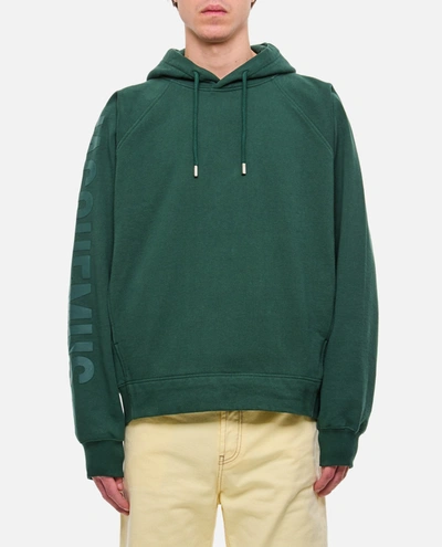 Jacquemus Typo Cotton Sweatshirt In Green