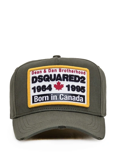 Dsquared2 Baseball Cap With Patch In Militare