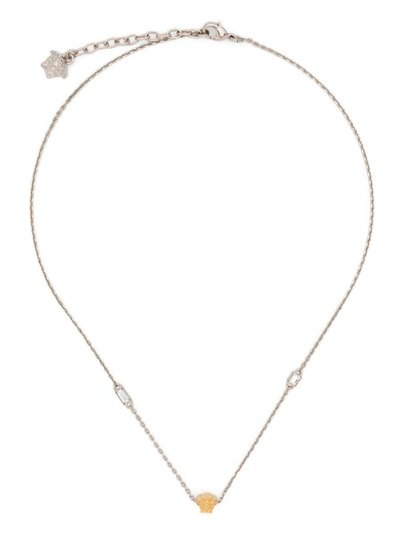 Versace Necklace Metal Strass In Palladium  Gold Crystal