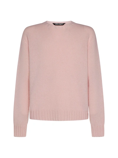 Palm Angels Sweater In Pink White