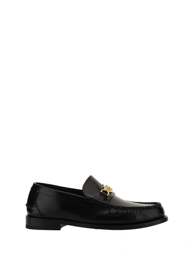 Versace Loafers In V Black+ Gold