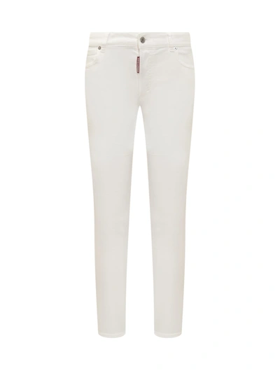 Dsquared2 Medium Waist Twiggy Jeans In White