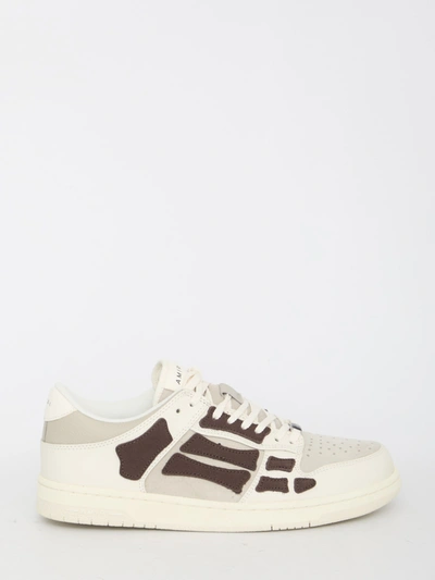 Amiri Skel Top Low Sneakers In Neutrals/brown