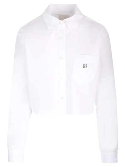 Givenchy 4g Cropped Shirt In White