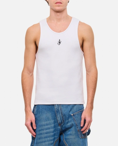 Jw Anderson J.w. Anderson Anchor Embroidery Tank Top In White