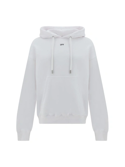 Off-white Hoodie In White Black