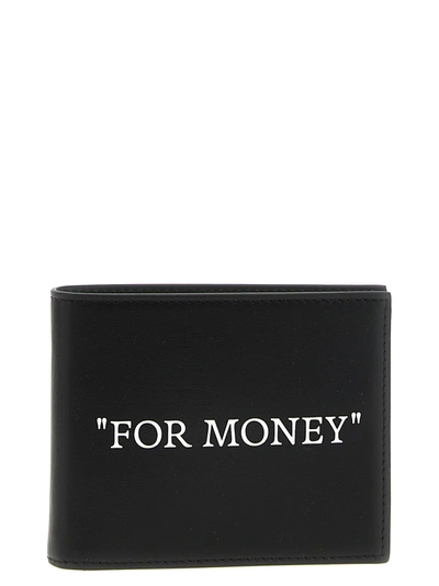 Off-white Quote Bookish Wallet In White/black