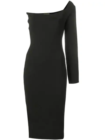 Solace London One Shoulder Dress - Black