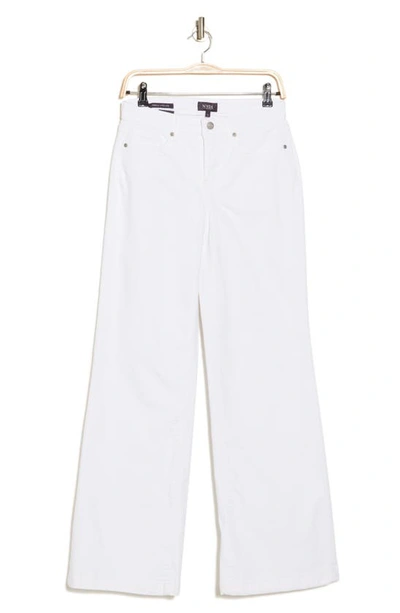 Nydj Teresa Cuff Wide Leg Jeans In Optic White