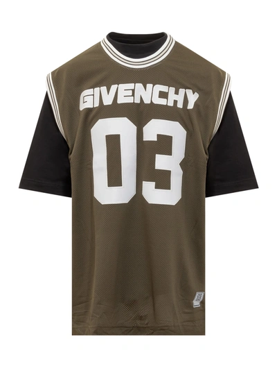 Givenchy Basket Fit T-shirt In Black Khaki