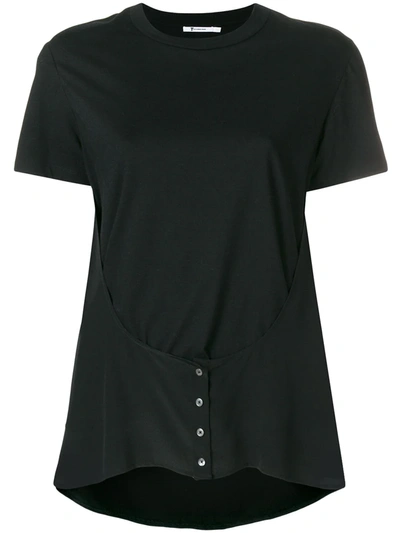 Alexander Wang T Button Detail T-shirt In Black