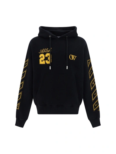 Off-white Hoodie In Black Gold Fusion