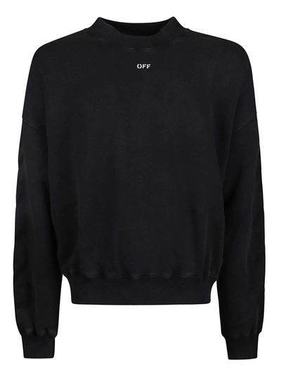 Off-white Bw. Matthew Oversized Crewneck Sweatshirt In Black/grey