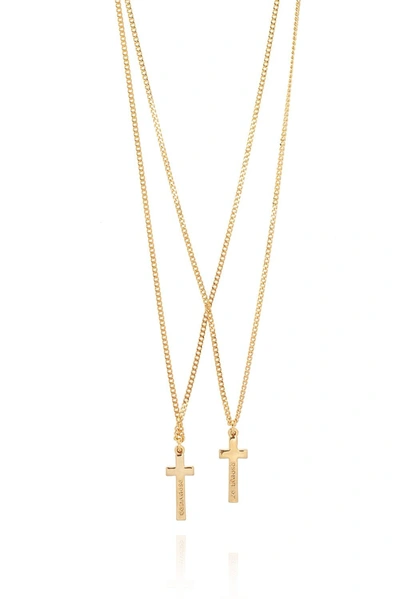 Dsquared2 Brass Necklace In Oro