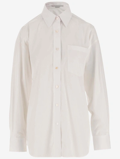 Stella Mccartney Cotton Poplin Shirt In Pure White
