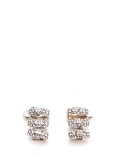 Givenchy Clip Earrings In Silver