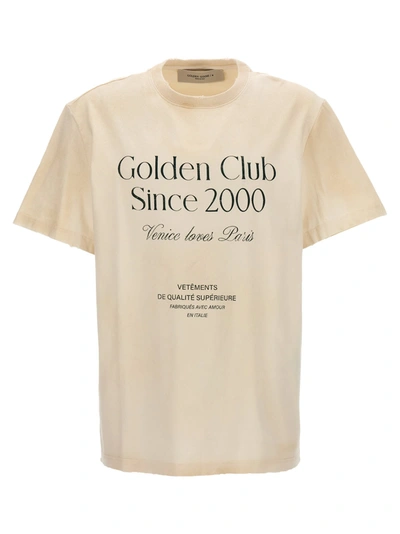 Golden Goose Logo Print T-shirt In Bianco