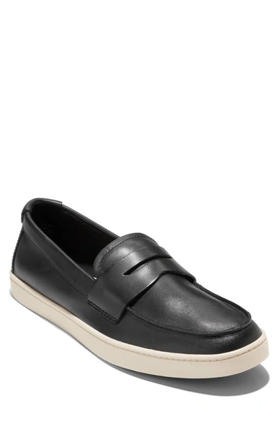 Cole Haan Pinch Penny Loafer In Black/ Angora